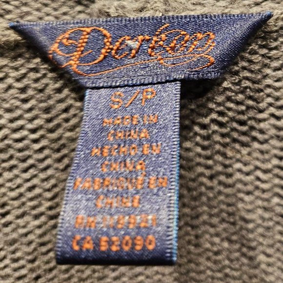 Grey knee length zippered Dereon hooded sweater - Size S - Picture 4 of 4